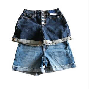 Old Navy Kids High Waist Midi Denim Shorts Size 12